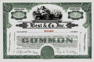 Best & Co.  Inc.  - York - Common Stock - Specimen Ca.  1940s