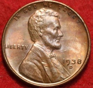 Uncirculated Red 1938 - D Denver Lincoln Wheat Cent