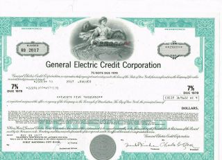 General Elecric Credit Corp. ,  1977,  Us Map Logo,  Vf,