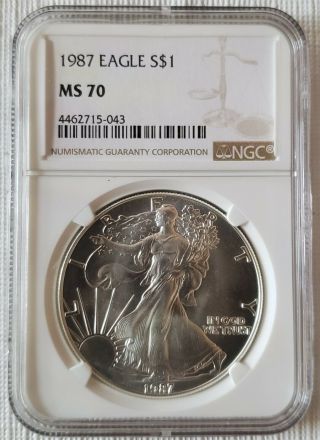 1987 Ase Ngc Ms70 Graded Perfect