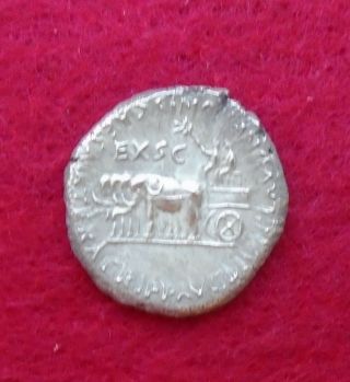 Nero,  with Agrippina Junior.  Silver Denarius Ancient Roman Coin 2