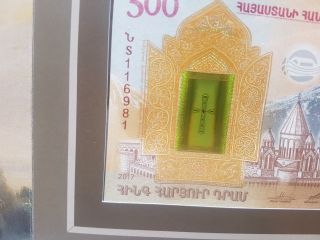 Noah ' s ARK 2017Armenian 500 DRAM Drams UNC banknote In Packing colector 3