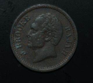 1863 Sarawak 1/4 Cent Vf Scarce