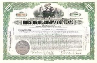 Houston Oil company of Texas TX 1930 Stock Certificate 3