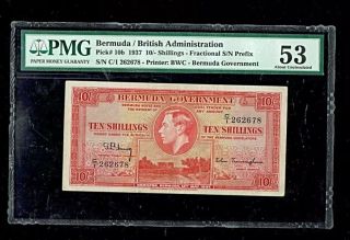 Bermuda | British Administration | 10 Shillings | 1937 | P - 10b | Pmg - 53