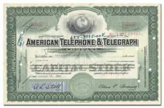 American Telephone & Telegraph Company Stock Certificate (at&t)