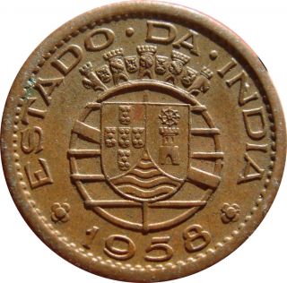Lucernae India Portuguese 10 Centavos 1958 (s 329)