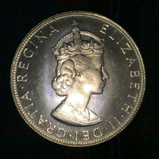 Bermuda 1 Crown/dollar 1964,  Big Silver - Proof Issue,  Scarce 30,  000 Struck