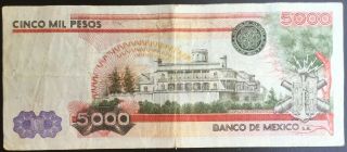 MEXICO 1980 $5000 PESOS CADETS Serie U (W3N00468) NOTE 2