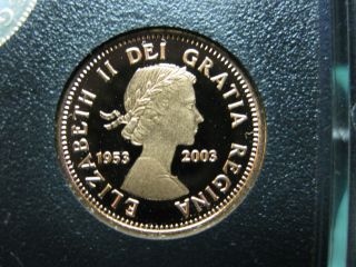 2003 50th Anniversary Coronation Of Queen Elizabeth Ii Canadian Copper Penny