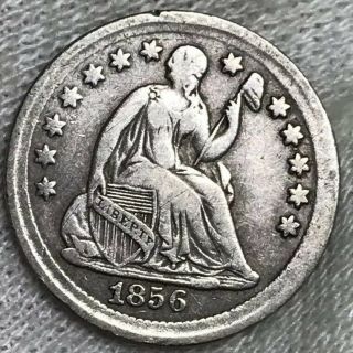 1856 Seated Liberty Half Dime Vf Coin