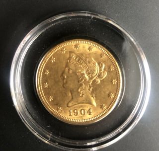 1904 Gold U.  S.  $10 Liberty Head Eagle Coin