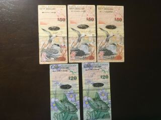 Bermuda (5 Notes) 20 And 50 Dollars - Modern Issue - - 190 Dollars Total