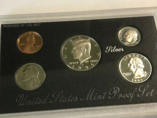 1995 United States Silver Proof Set With Box And