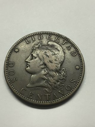1891 Argentina 2 Centavos Vf 1603