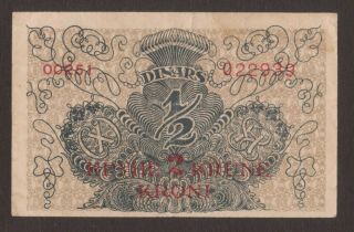Yugoslavia 1919 2 Krone On ½ Dinars