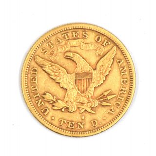 1880 - S $10 LIBERTY HEAD EAGLE 90 GOLD US COLLECTIBLE COIN - F - VF 2