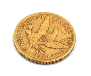 1880 - S $10 LIBERTY HEAD EAGLE 90 GOLD US COLLECTIBLE COIN - F - VF 4