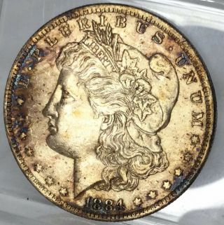 1884 O Morgan Silver Dollar Bu Details