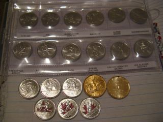 Canada Vancouver 2010 Olympics Complete 20 Coins Set In Album.