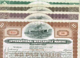 Set 4 International Mercantile Marine Co. ,  1920 - 30s,  All With Tax - Stamps,  Vf