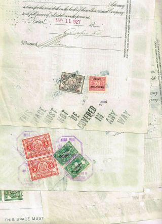 Set 4 International Mercantile Marine Co. ,  1920 - 30s,  all with tax - stamps,  VF 2