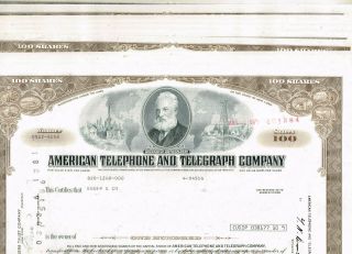 Set 12 American Telephone And Telegraph Co. ,  1970s,  Vf,