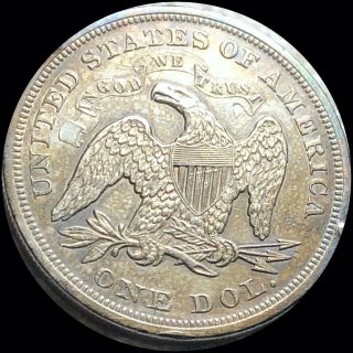1872 Seated Liberty Dollar BORDERLINE UNCIRCULATED Silver Collectible Coin NR $1 2