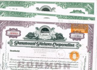 Set 3 Paramount Pictures Corp. ,  1950 - 60s,  Vf,