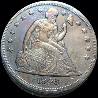 1846 - O Seated Liberty Dollar Lightly Circulated Silver Tough Orleans Nr
