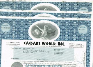 Set 3 Caesars World,  Inc. ,  1970s,  Vf,