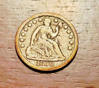 1850 Seated Liberty Half Dime - Fine Detail Coin