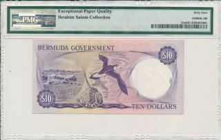 Bermuda Government Bermuda $10 1970 Low S/No 000207 PMG 64EPQ 2