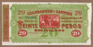 Argentina: 20 Pesos Banknote,  (au/unc),  P - S1778,  01.  12.  1867,