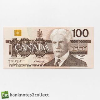 Canada: 1 X 100 Canadian Dollar Banknote.  1988.