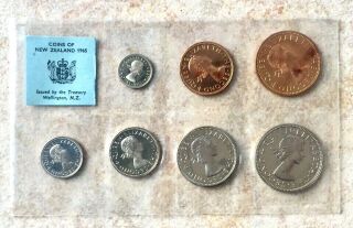 1965 Zealand Specimen Proof 7 Coin Set Issued By Treasury In Ogp