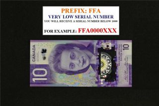 2018 Bank Of Canada $10 Dollar Gem Unc.  Viola Desmond Banknote.  Low Serial Number