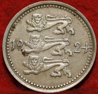 1924 Estonia 5 Marka Clad Foreign Coin