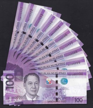 Philippines 100 Pesos Ngc Solid 111111 - 999999,  1000000 (1 Million) Unc