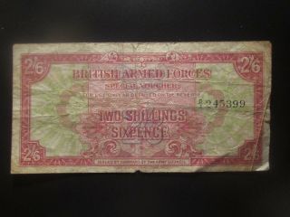 (1946) Great Britain 2 Shillings - 6 Pence British Armed Forces P.  M12a