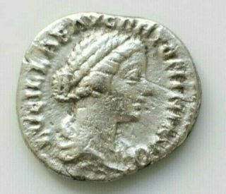 Lucilla Ar Denarius.  Rome,  Ad 164 - 169.  Draped Bust Right / Diana Standing Left,