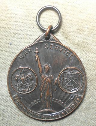 Wwi Boy Scouts Of America & Us Treasury Dept Named Award Medal 1919 Bsa