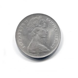 The Bahamas 1966 Bahama Islands One Dollar Silver 0.  800 Coin