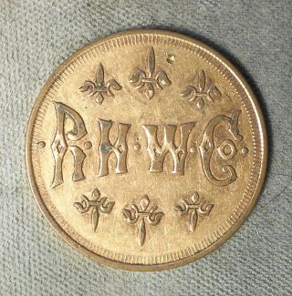 Charge Coin: Alpert Ma 115whi,  R.  H.  White Co. ,  Boston,  27mm,  R - 4 High Cat Value
