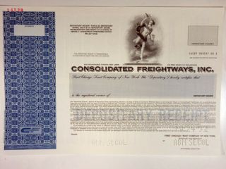 Consolidated Freightways Inc. ,  1992 Specimen Adr Certificate,  Xf Abnc