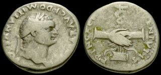 Domitian As A Caesar Denarius,  Ric 96 " Harmony Of The Troops "