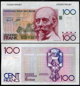 Belgium 100 Francs Nd 1982 - 1994 P 142 Xf