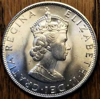 Bermuda 1964 Crown Brilliant Au Silver World Coin (q)