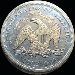 1869 Seated Liberty Dollar BORDERLINE UNCIRCULATED Silver Collectible Coin NR $1 2