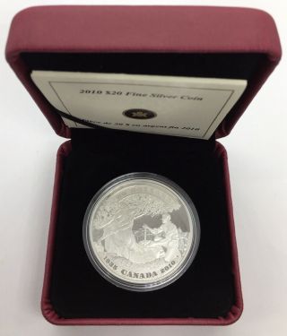 Canada 2010 $20 75th Anniversary Of The First Bank Notes Silver Coin